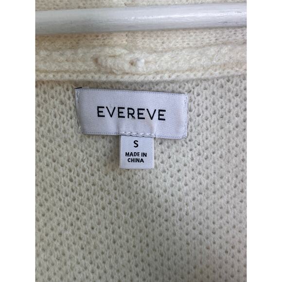 Evereve Mari Fair Isle Belted Knit Cardigan Sweater Cream Multi Women's Small - Picture 6 of 11